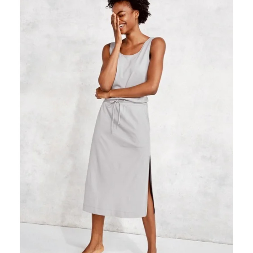 Haven Well Within Gray Sleeveless Drop Waist Drawstring Casual Dress - Picture 1 of 13